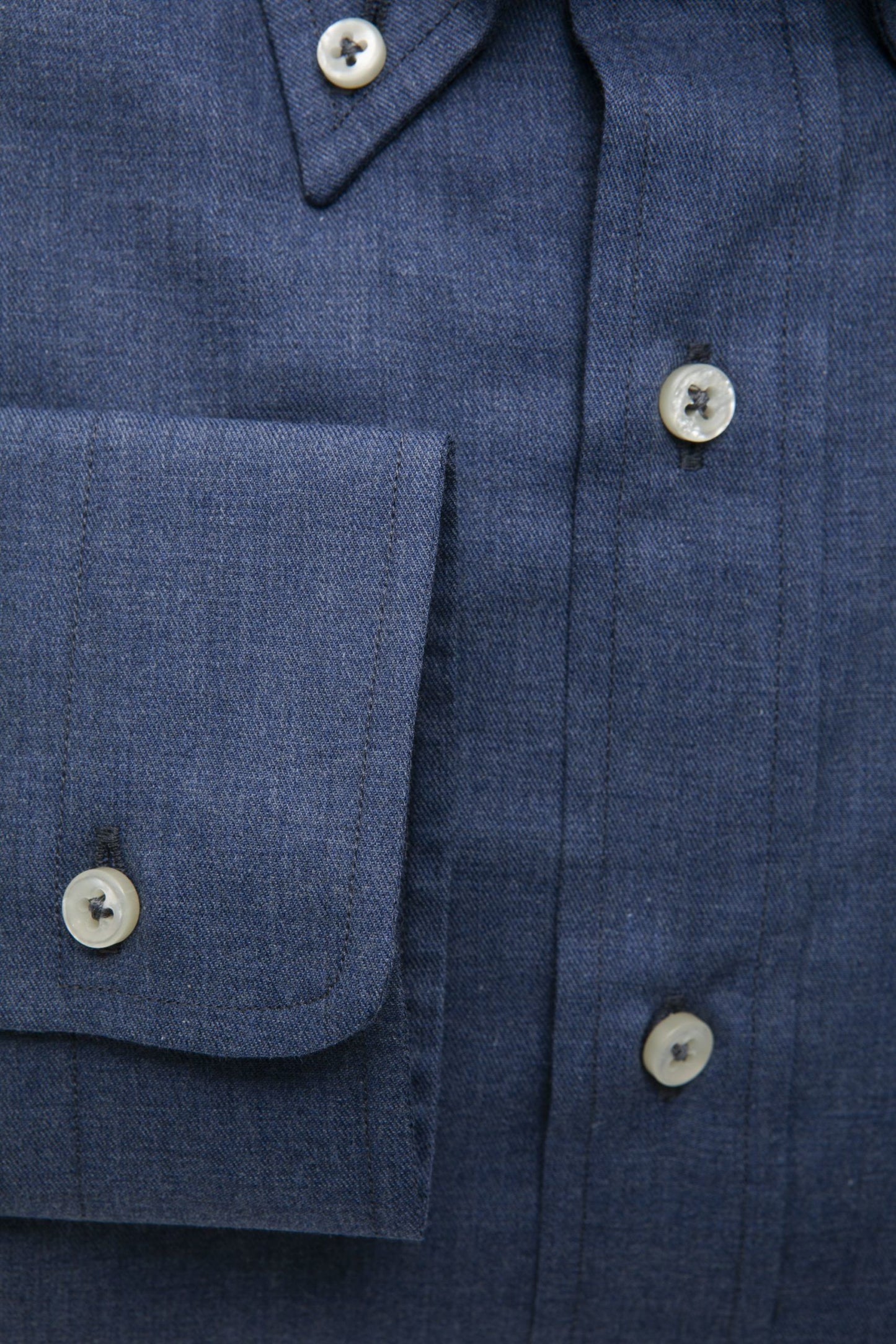 Blue Cotton Men Shirt