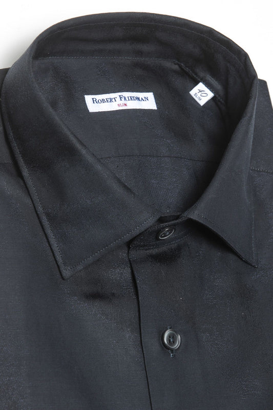 Black Cotton Mens Shirt