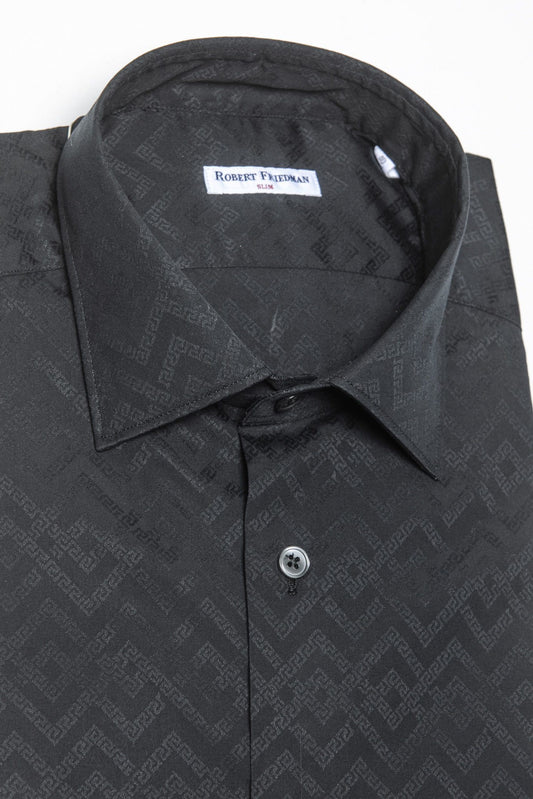 Black Cotton Men Shirt