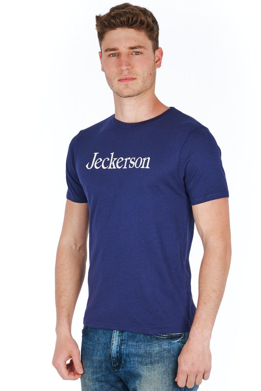 Blue Cotton Men T-Shirt