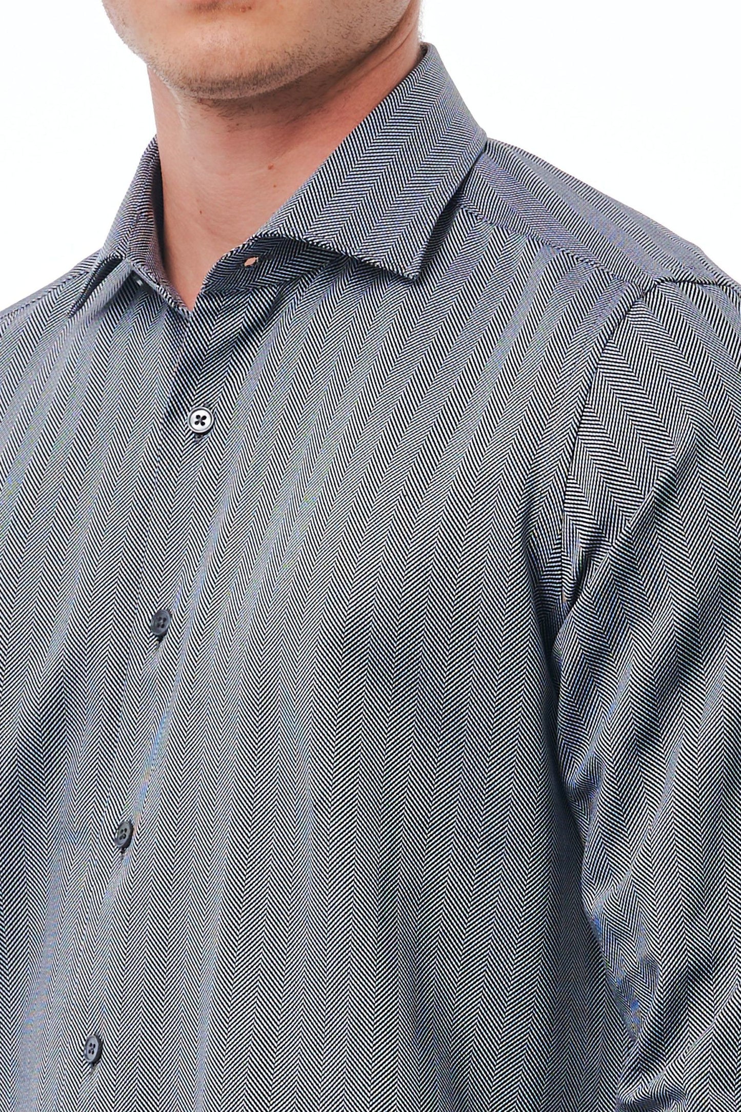 Gray Cotton Men Shirt
