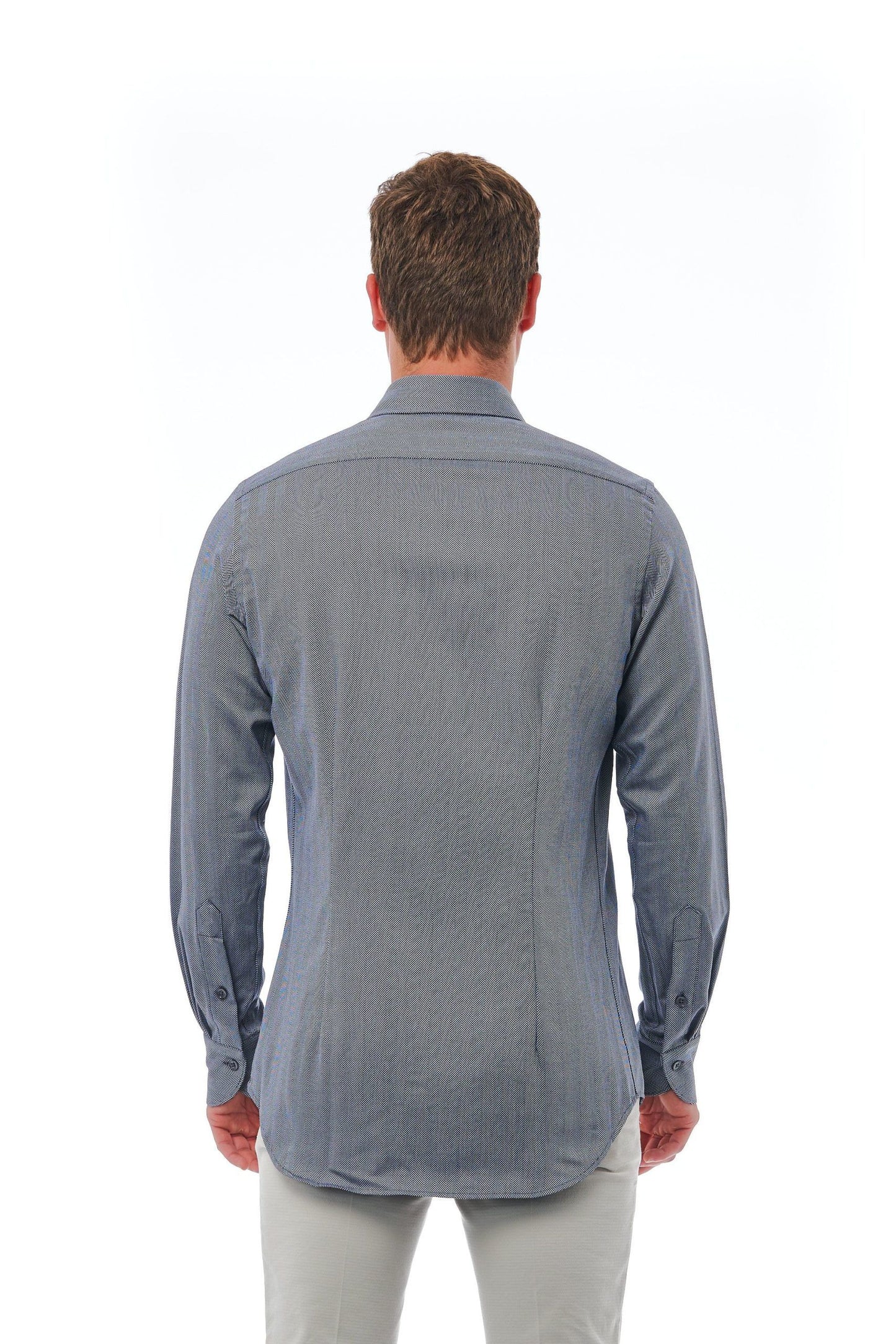 Gray Cotton Men Shirt