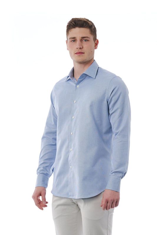 Light Blue Cotton Men Shirt