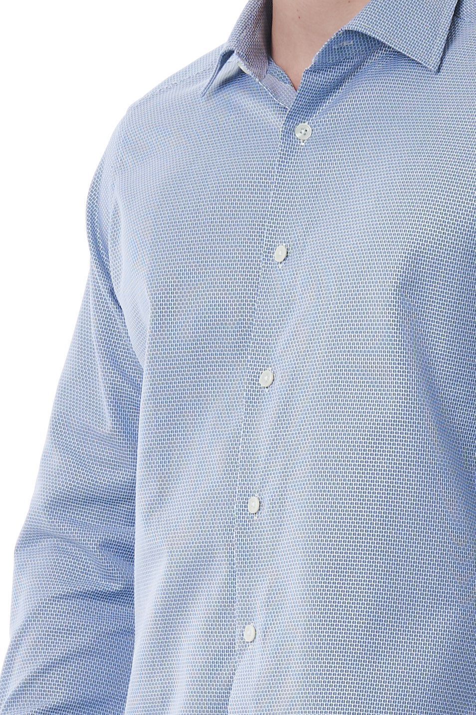 Light Blue Cotton Men Shirt
