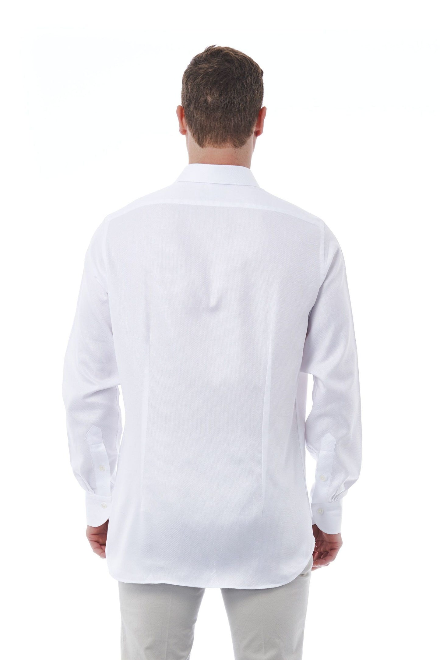 White Cotton Men Shirt