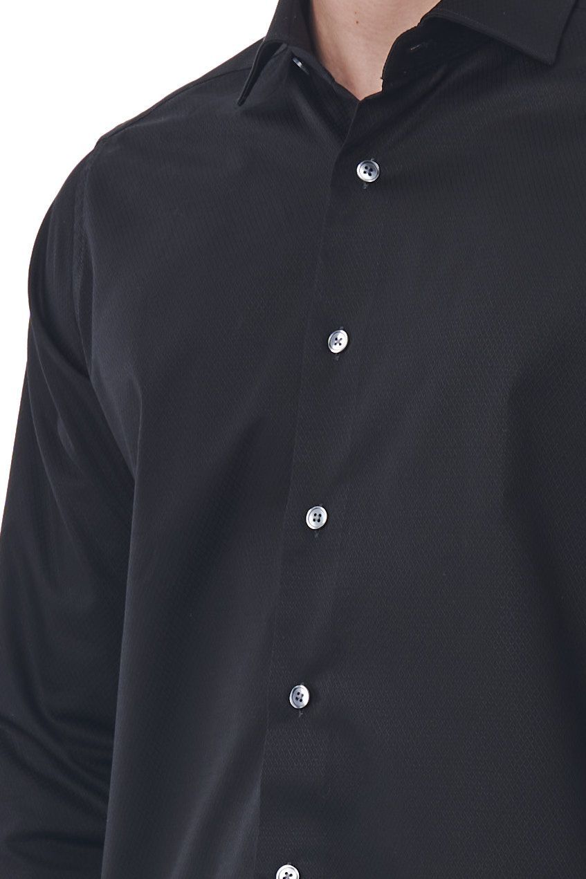 Black Cotton Men Shirt