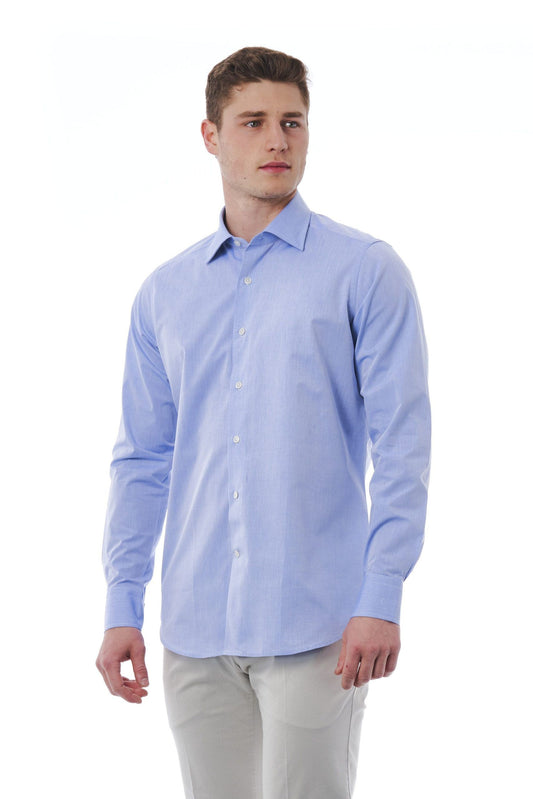 Light Blue Cotton Men Shirt