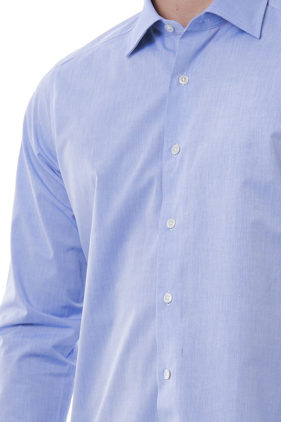 Light Blue Cotton Men Shirt
