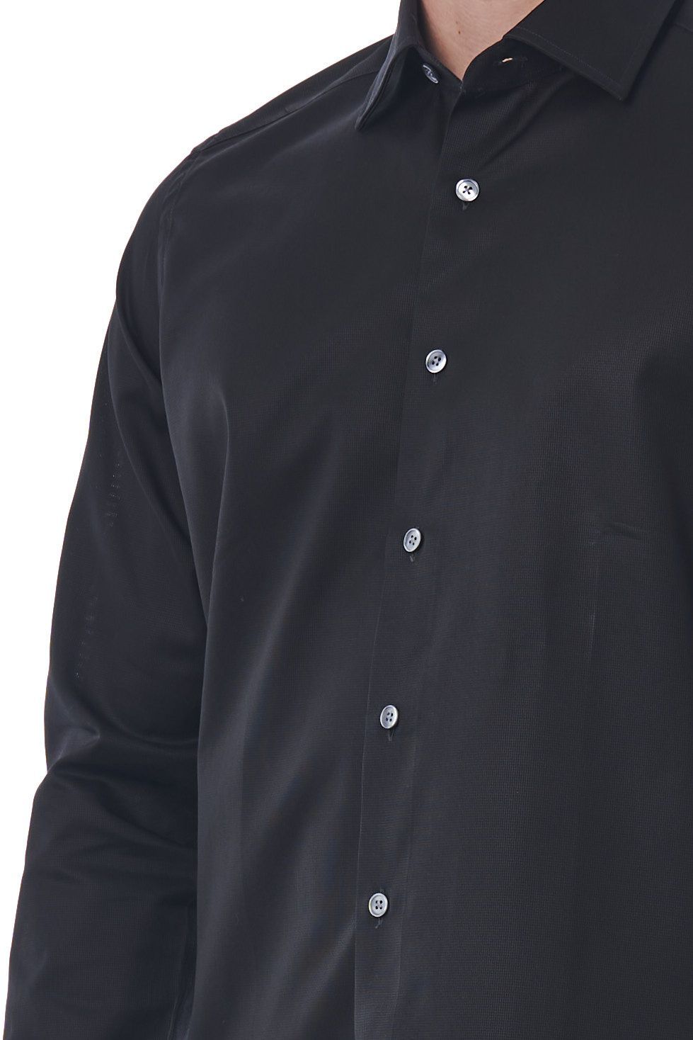Black Cotton Men Shirt