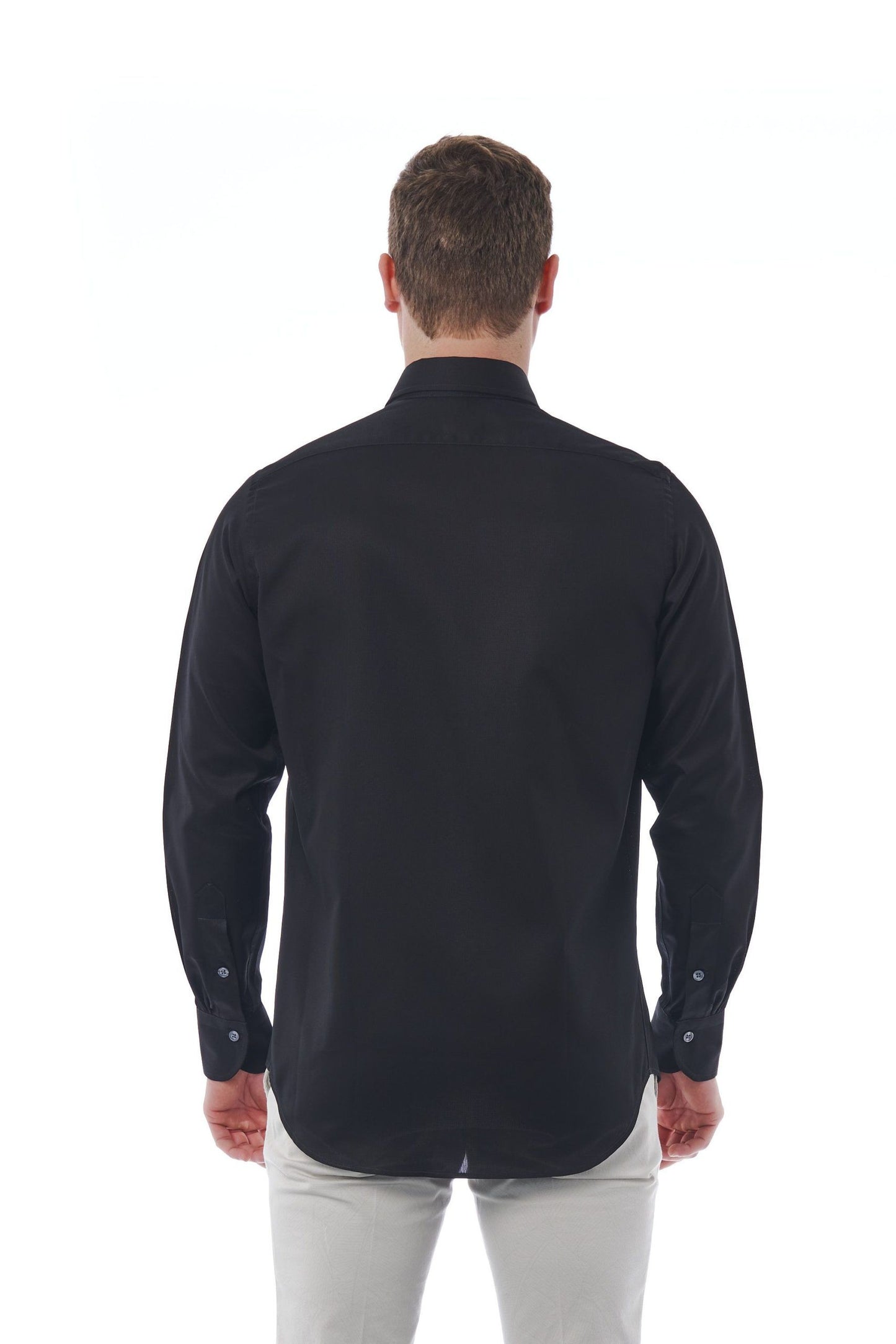 Black Cotton Men Shirt