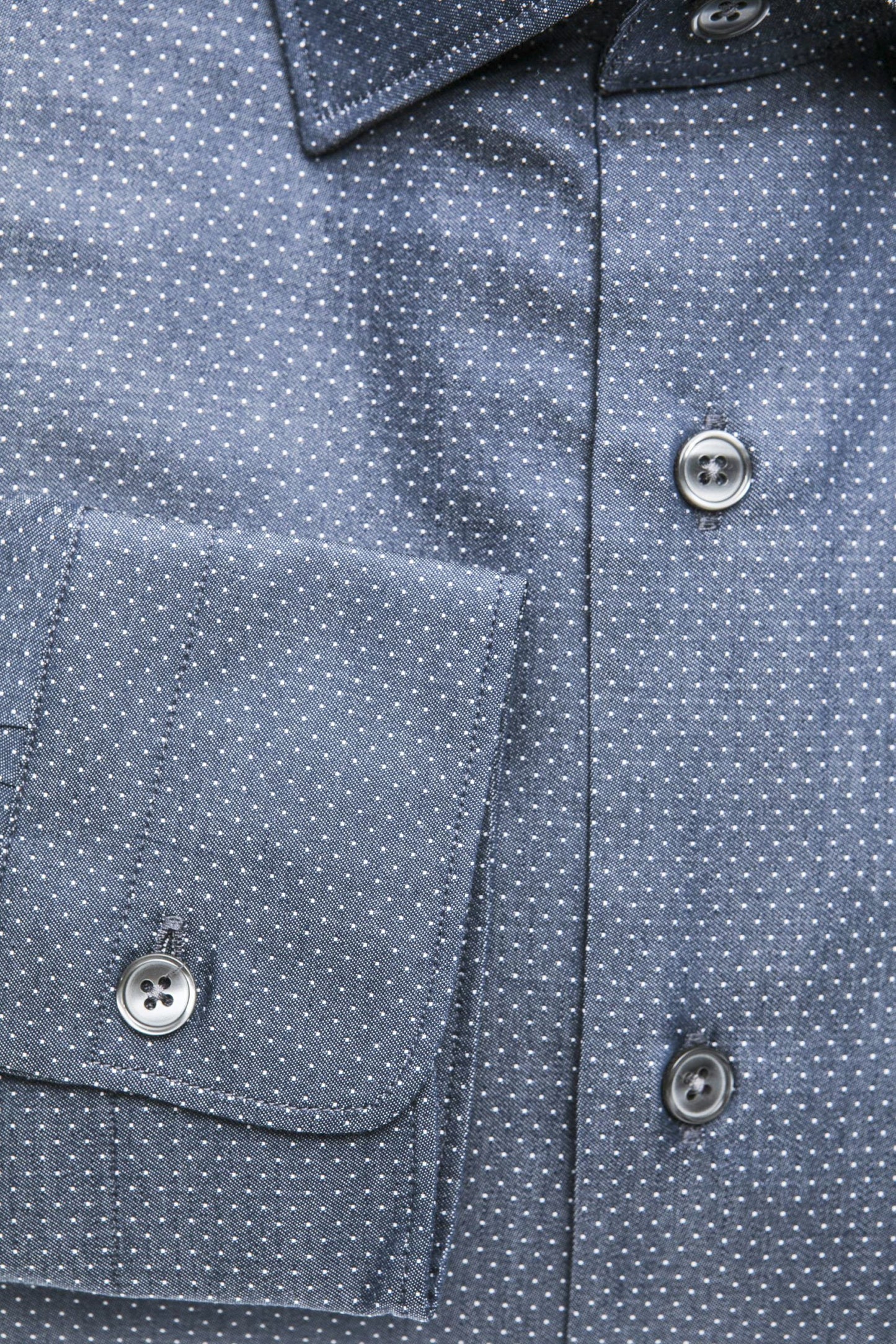 Blue Cotton Men Shirt