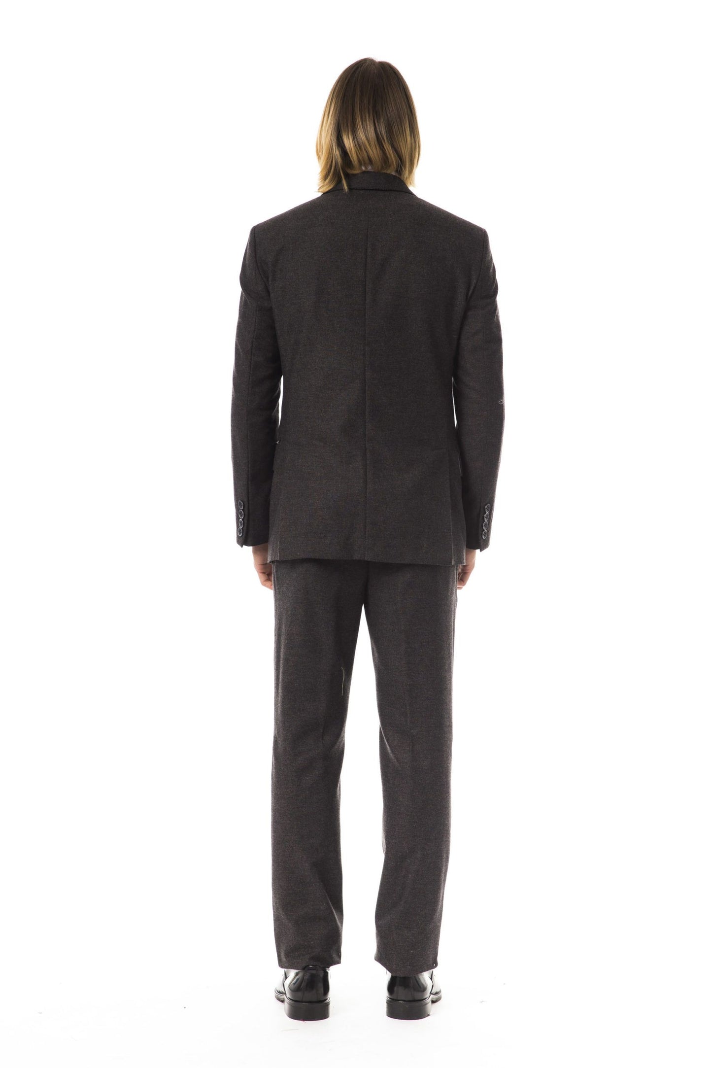 Brown Cotton Men Suit