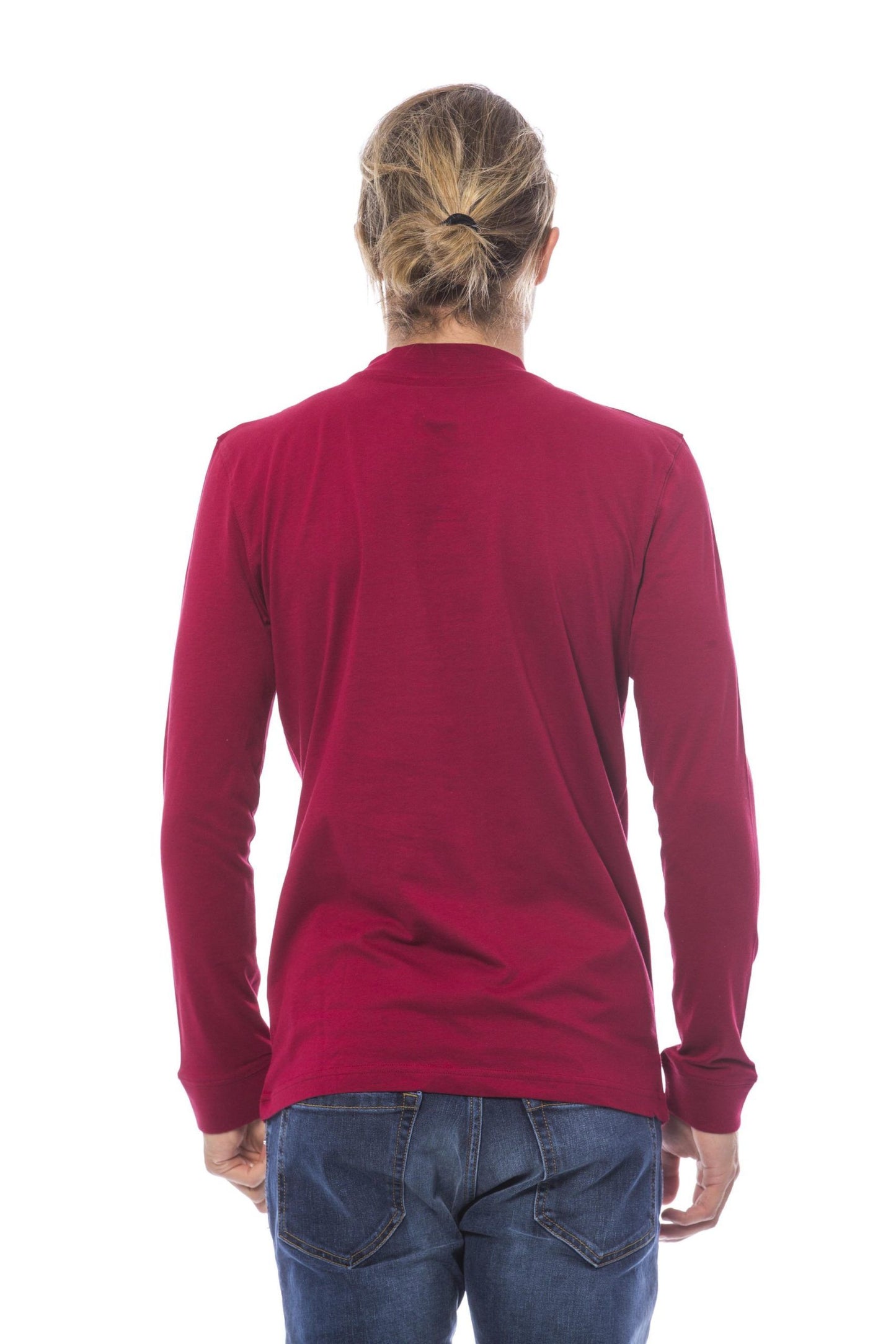 Burgundy Cotton Men Sweater