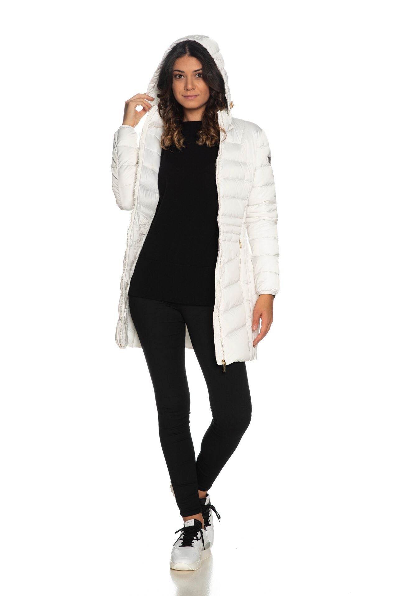 White Polyester Women Jacket
