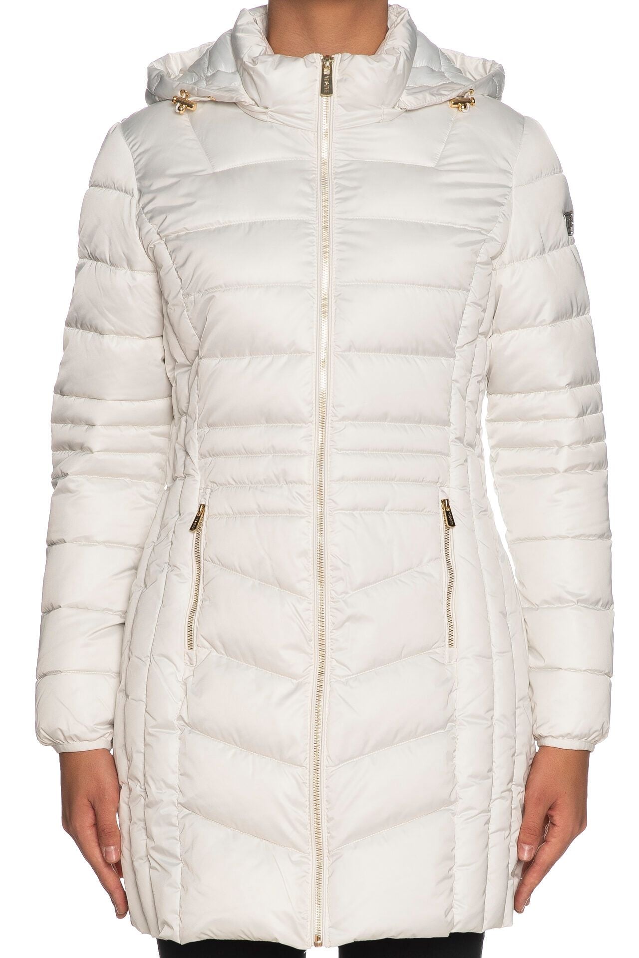 White Polyester Women Jacket