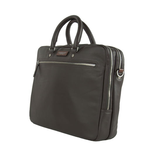 Brown Leather Men Briefcase