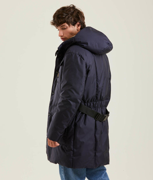 Blue Polyamide Men Jacket