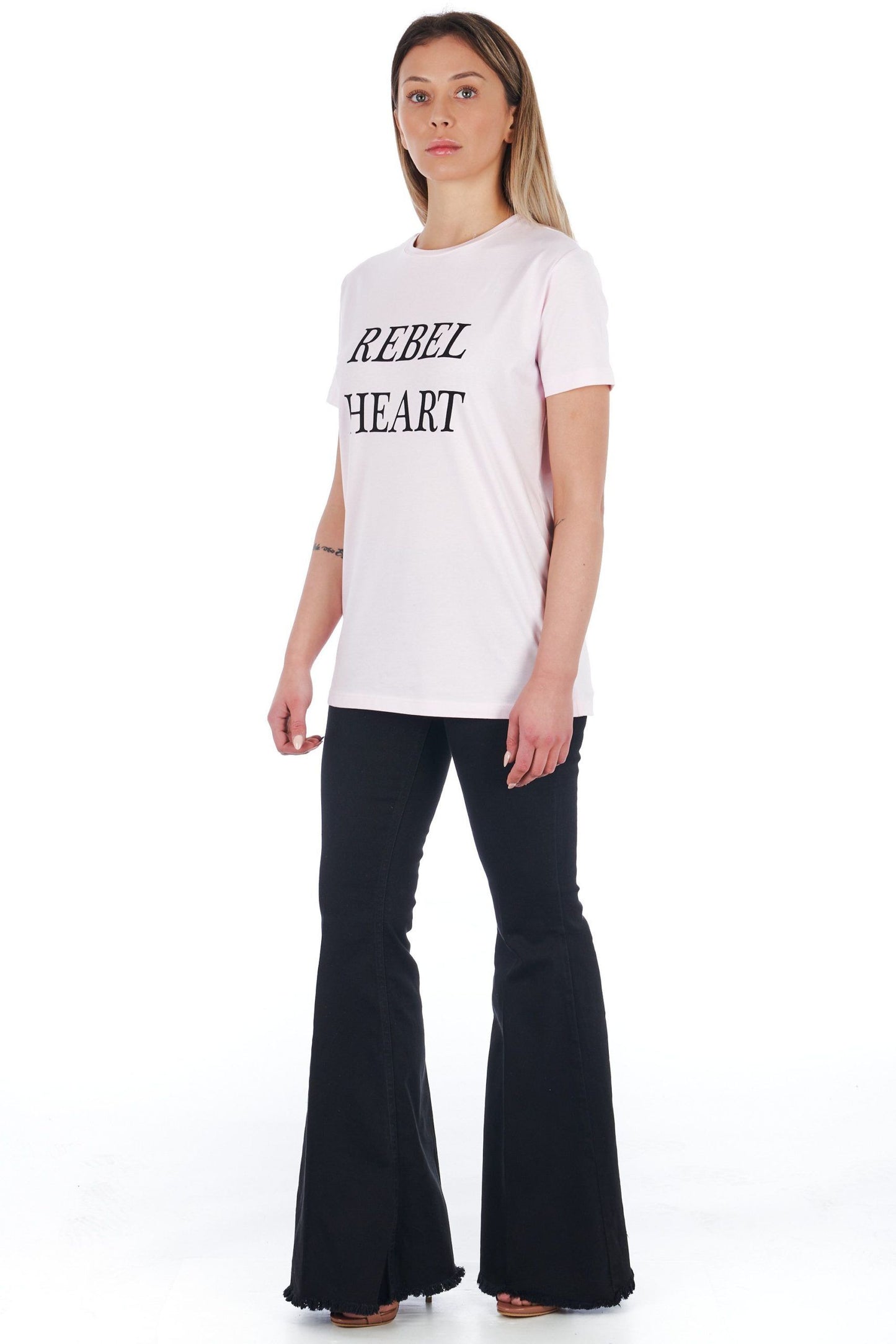 Pink Cotton Women T-Shirt