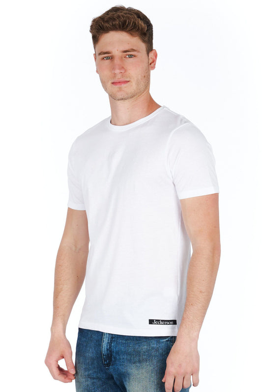 White Cotton Men T-Shirt