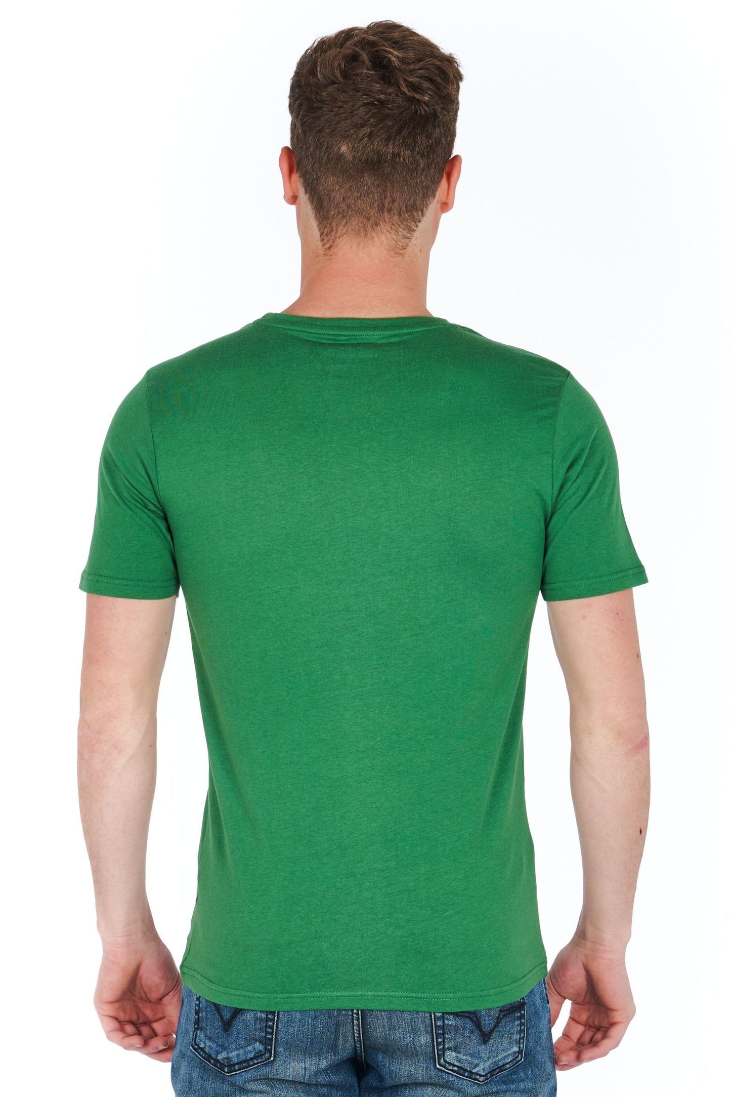 Green Cotton Men T-Shirt
