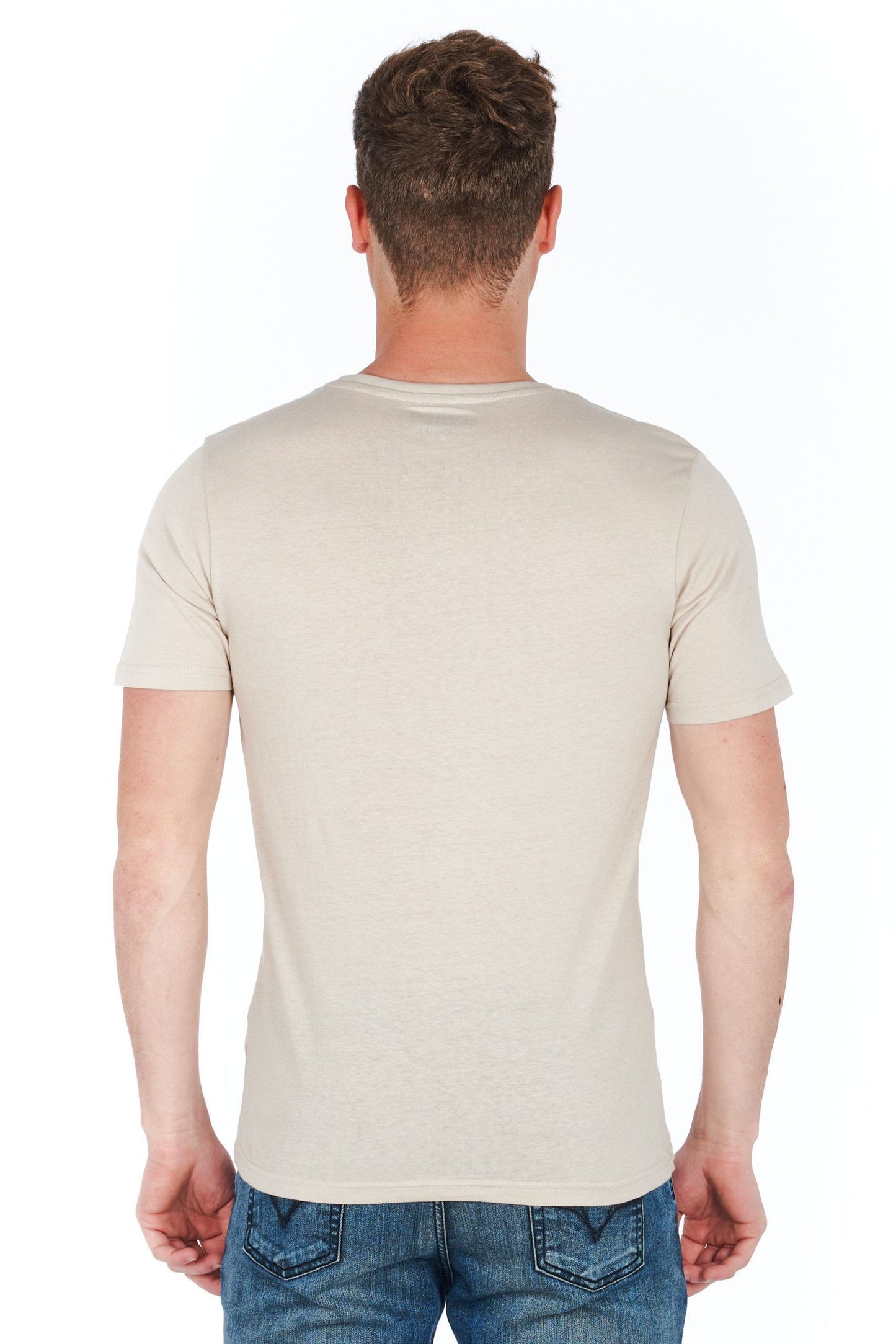 Silver Cotton Men T-Shirt