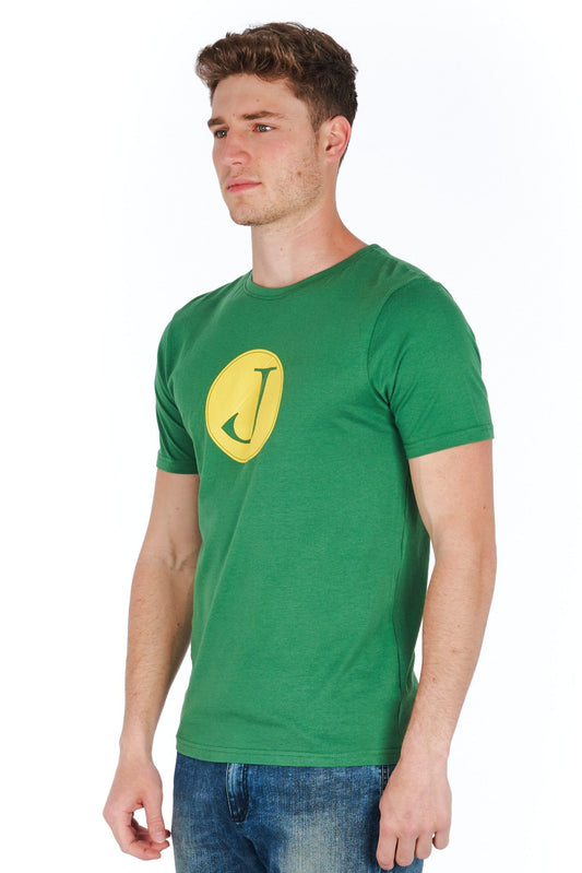 Green Cotton Men T-Shirt