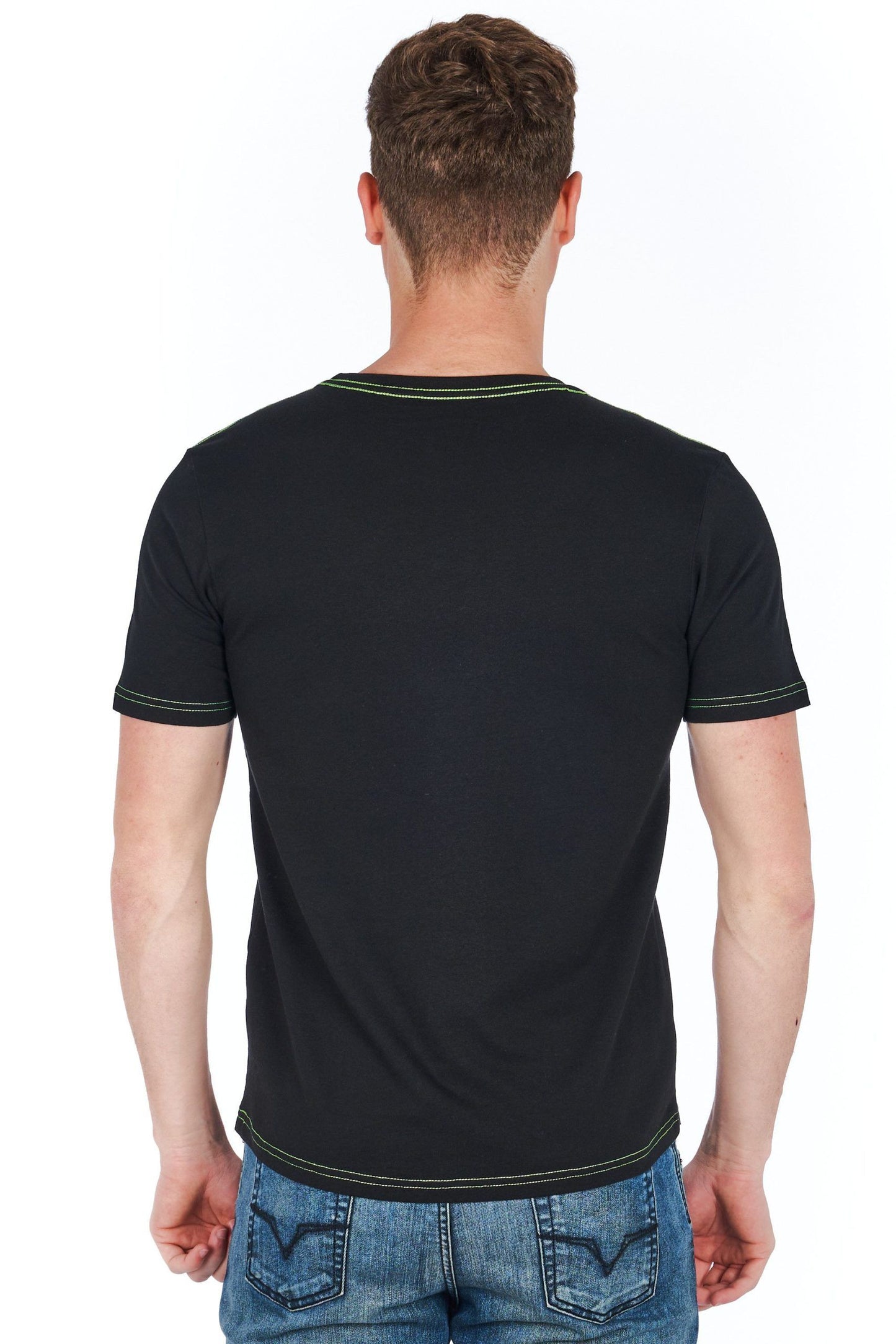Black Cotton Men T-Shirt