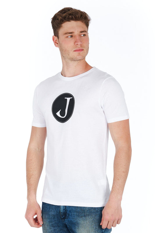 White Cotton Men T-Shirt