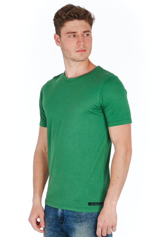 Green Cotton Men T-Shirt