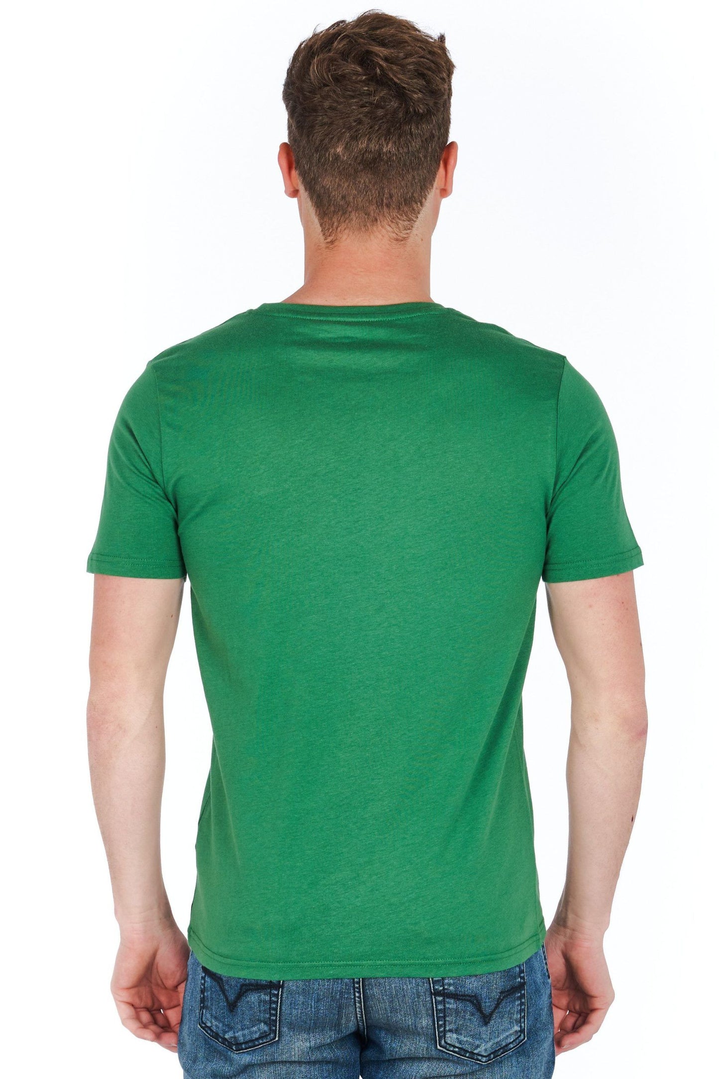 Green Cotton Men T-Shirt