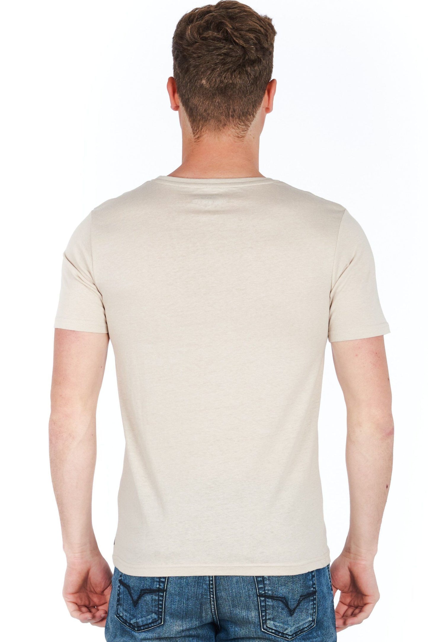 Silver Cotton Men T-Shirt