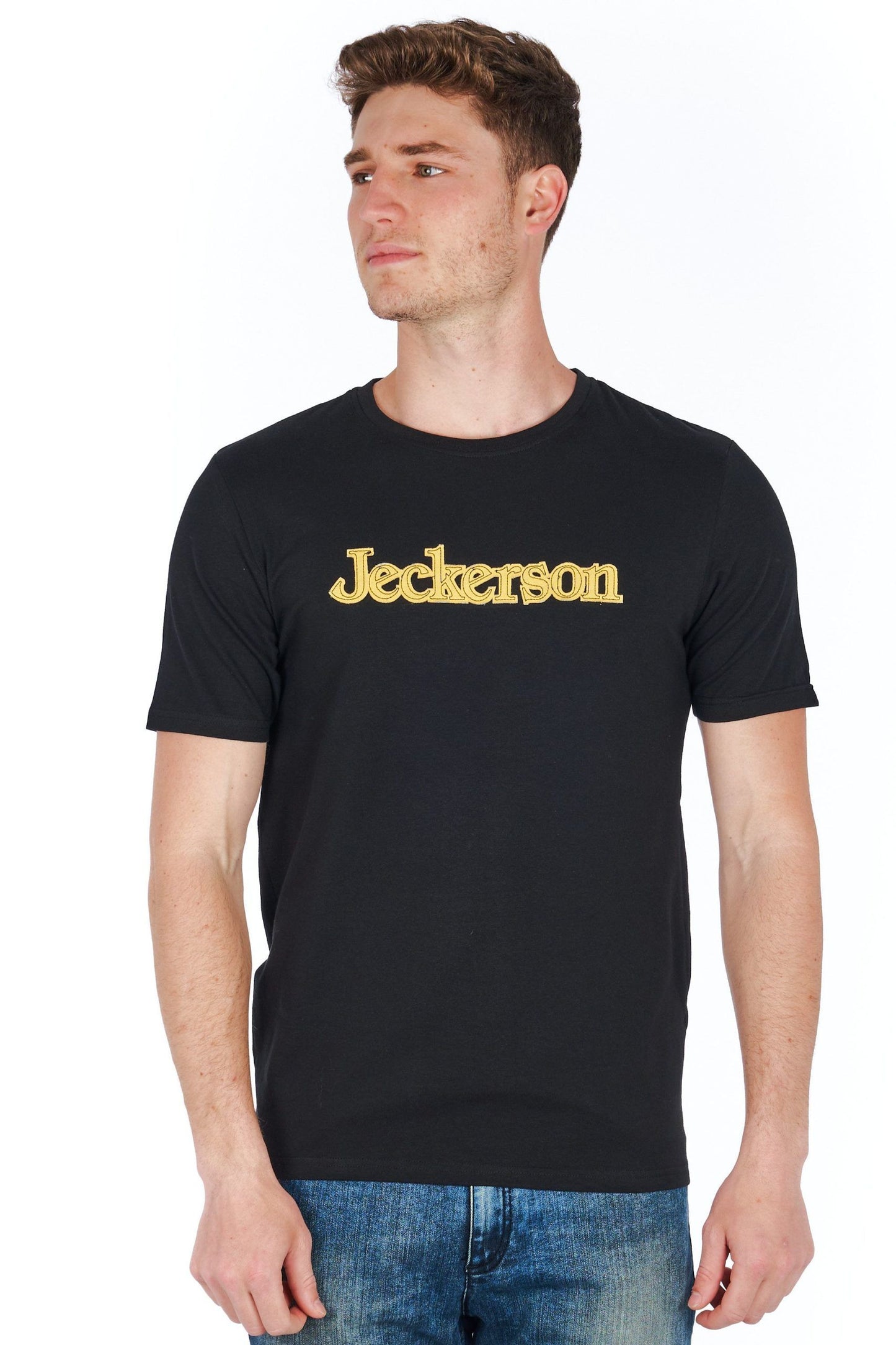 Black Cotton Men T-Shirt