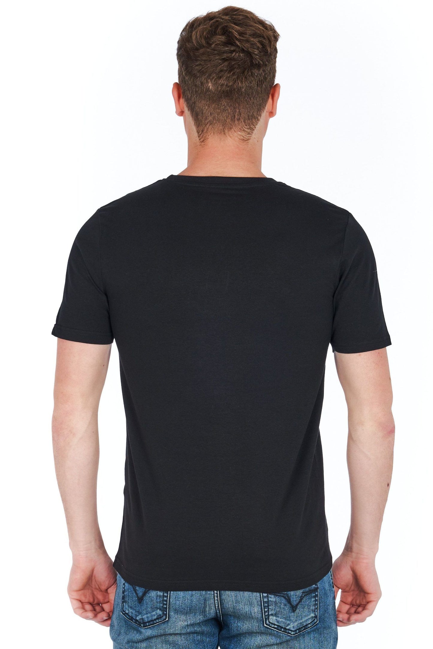 Black Cotton Men T-Shirt