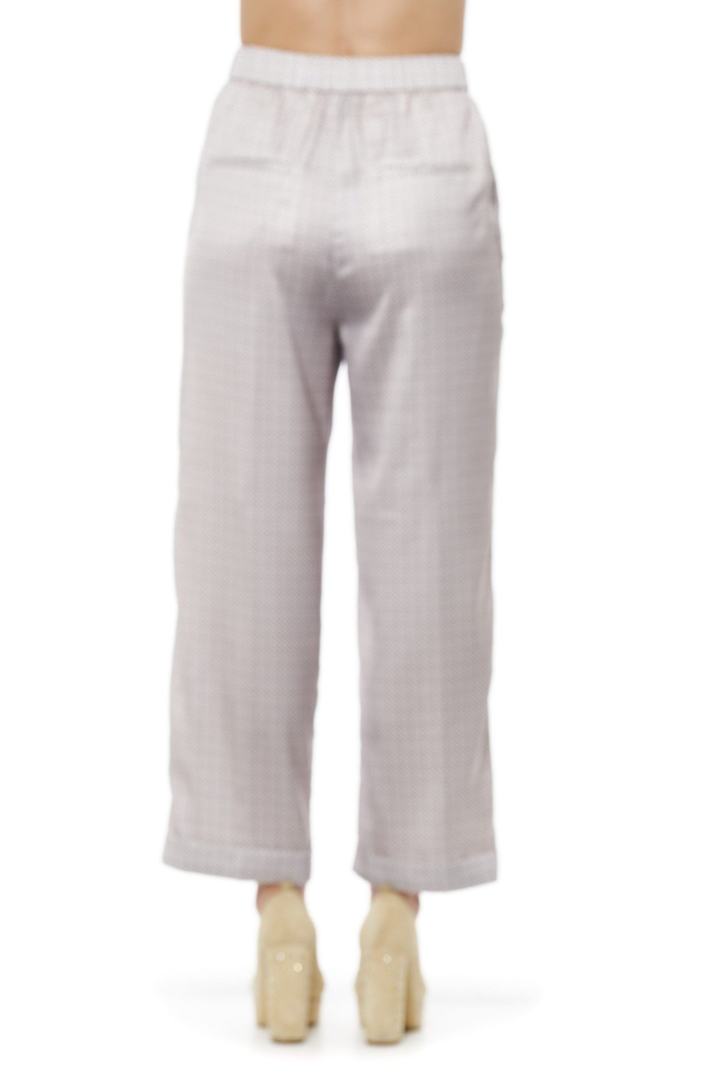 Beige Polyester Women Palazzo Pant