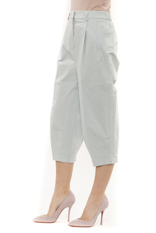 Green Cotton Women Pant