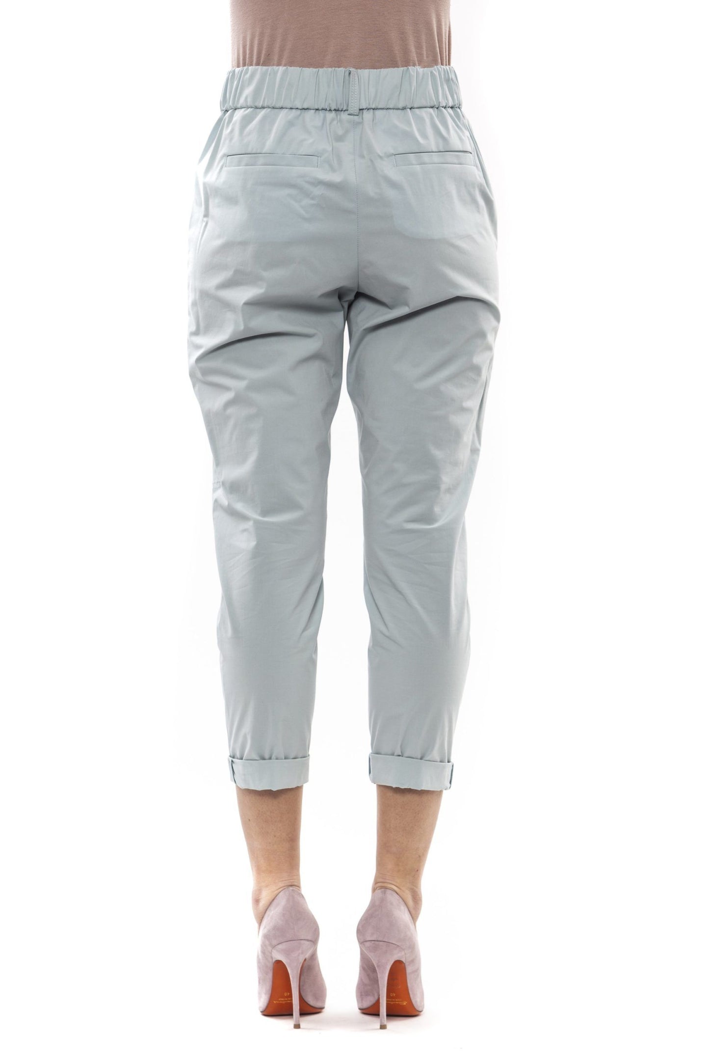 Green Cotton Women Pant