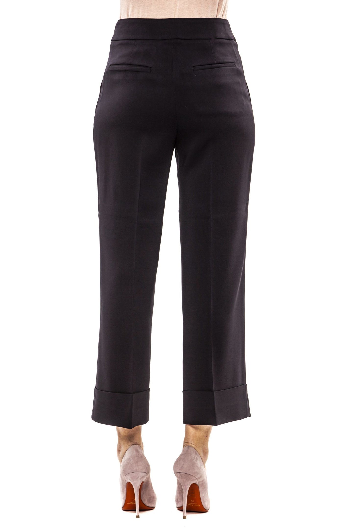 Blue Viscose Women Palazzo Pants