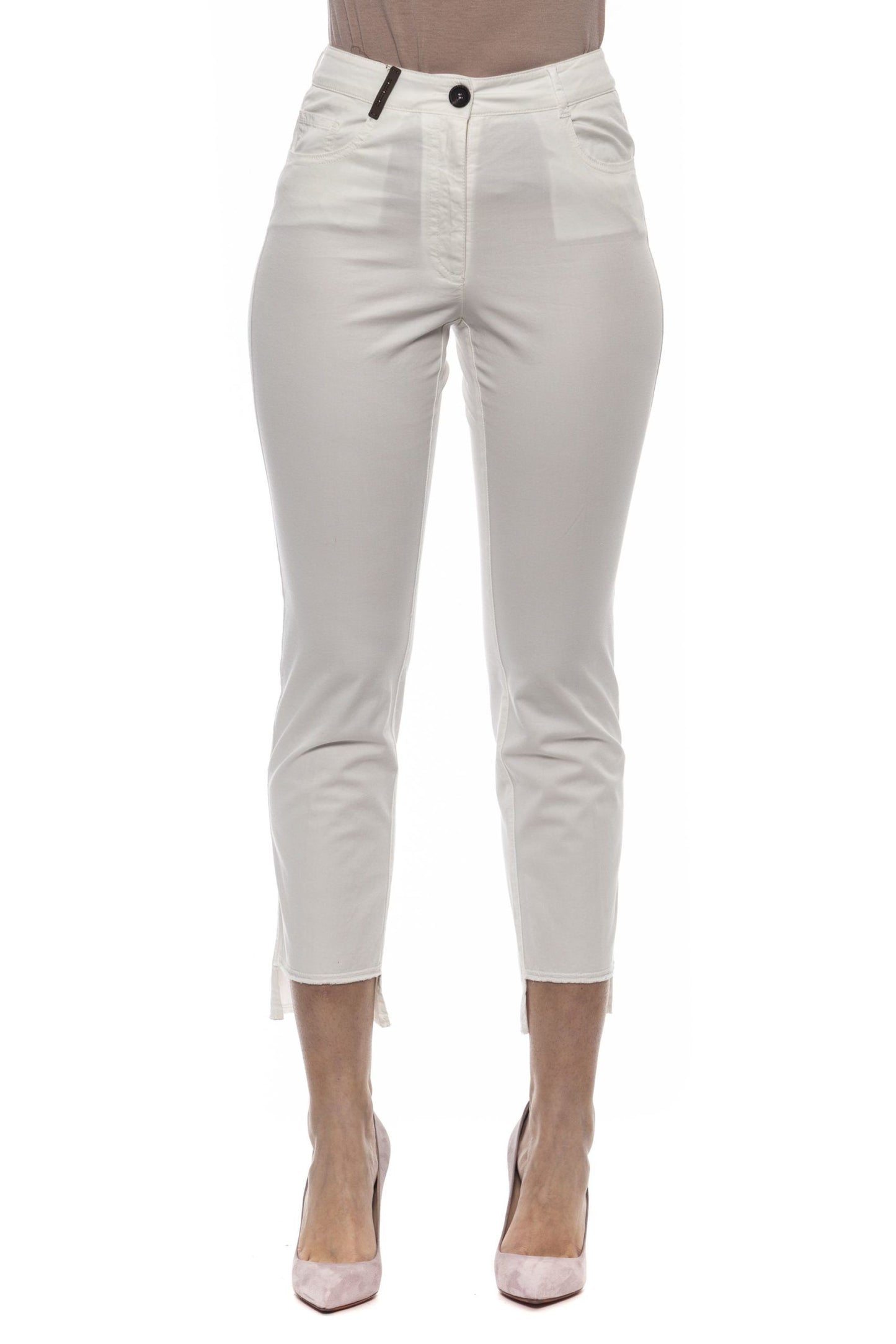 White Cotton Women Pants