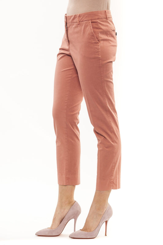 Brown Cotton Women Trouser