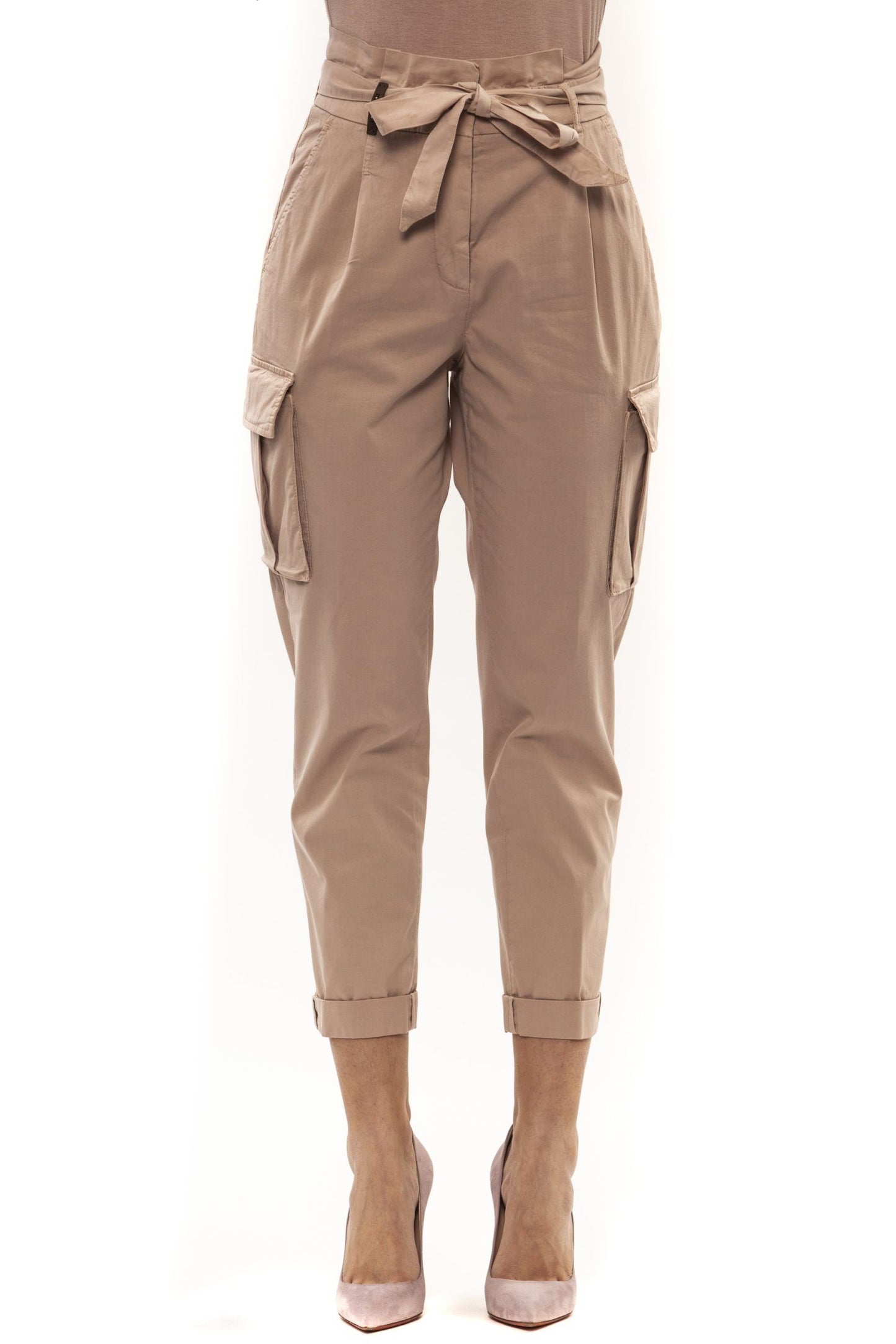 Pink Cotton Women Trouser