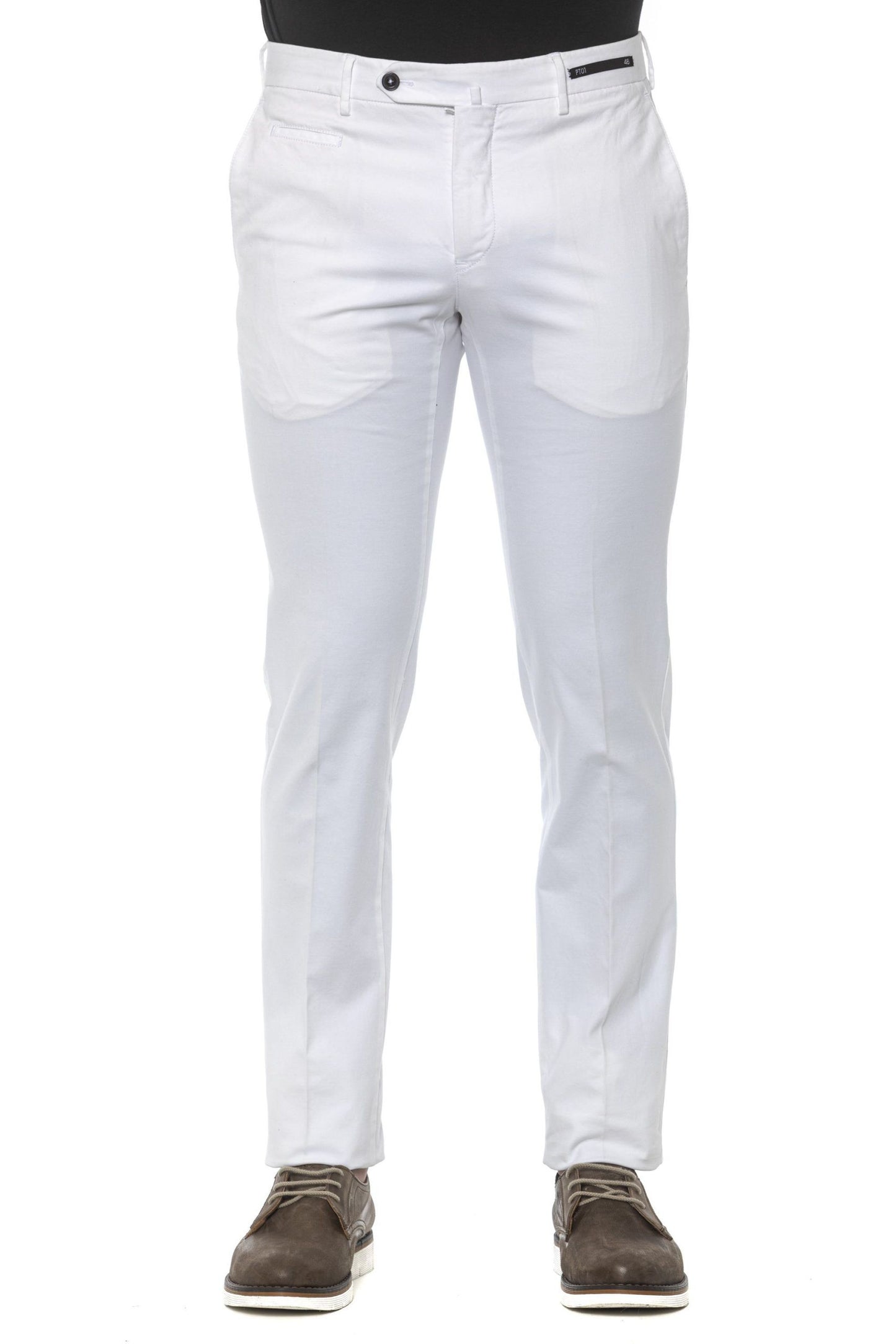 White Cotton Mens Trouser