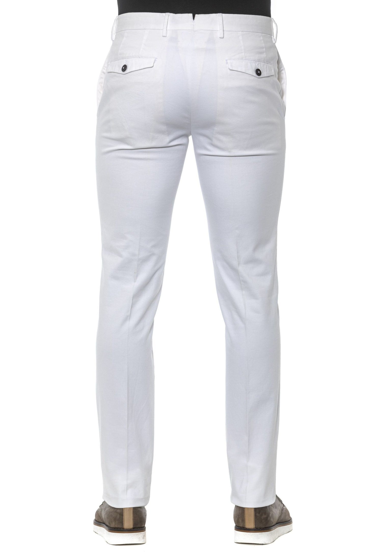 White Cotton Mens Trouser