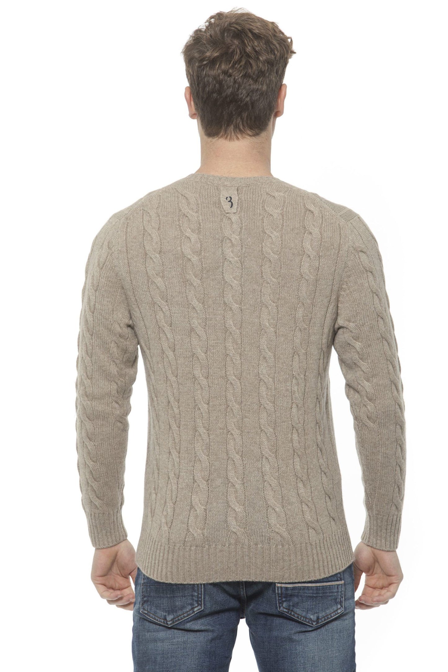 Beige Cashmere Men Sweater