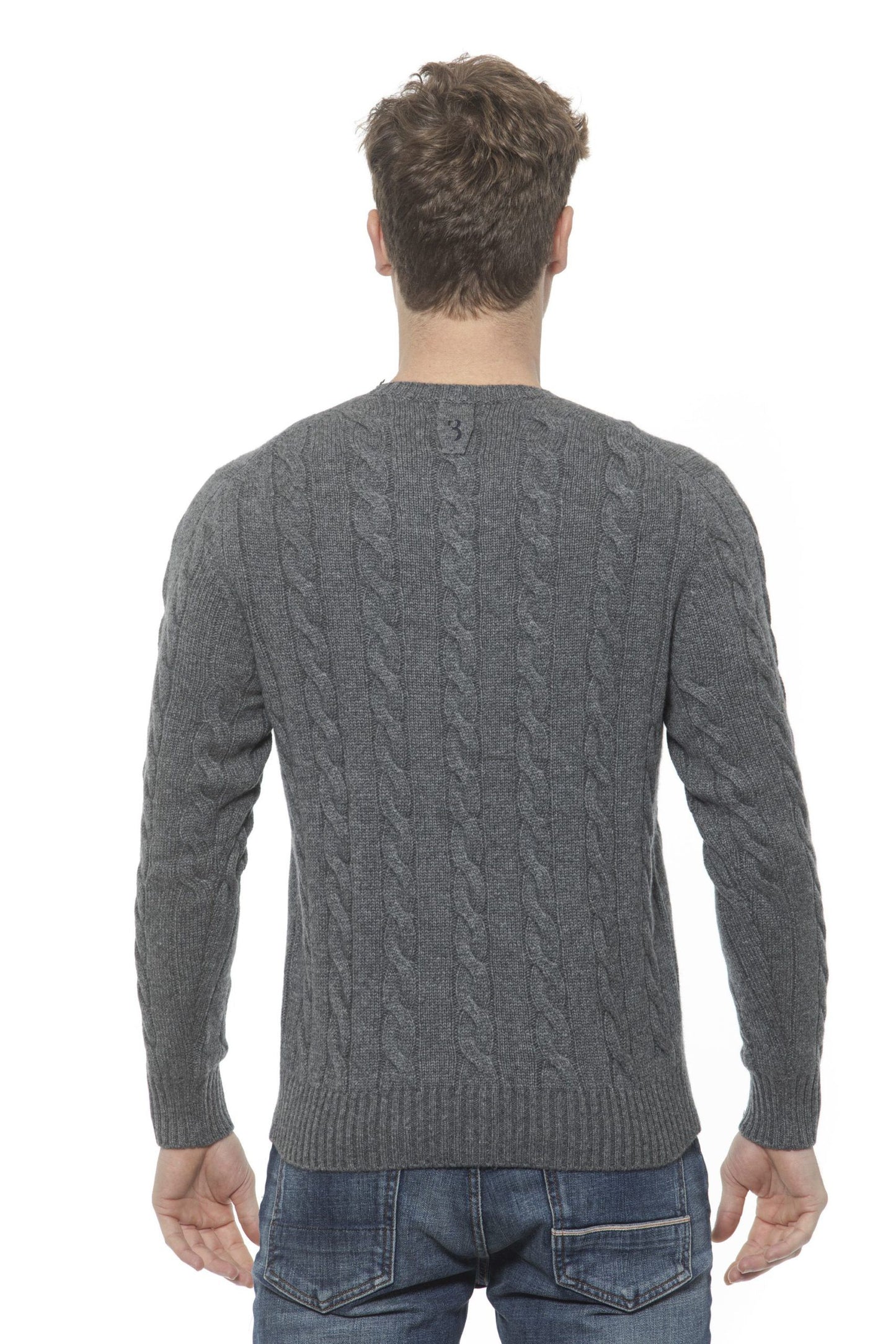 Gray Cashmere Men Sweater