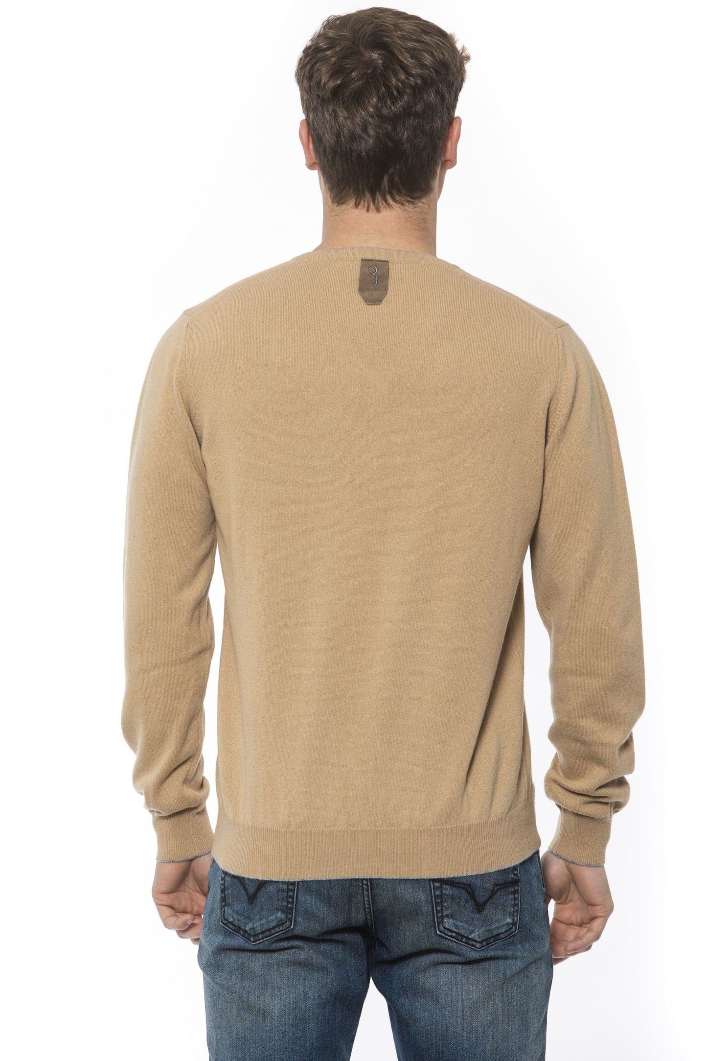Beige Cashmere Men Sweater