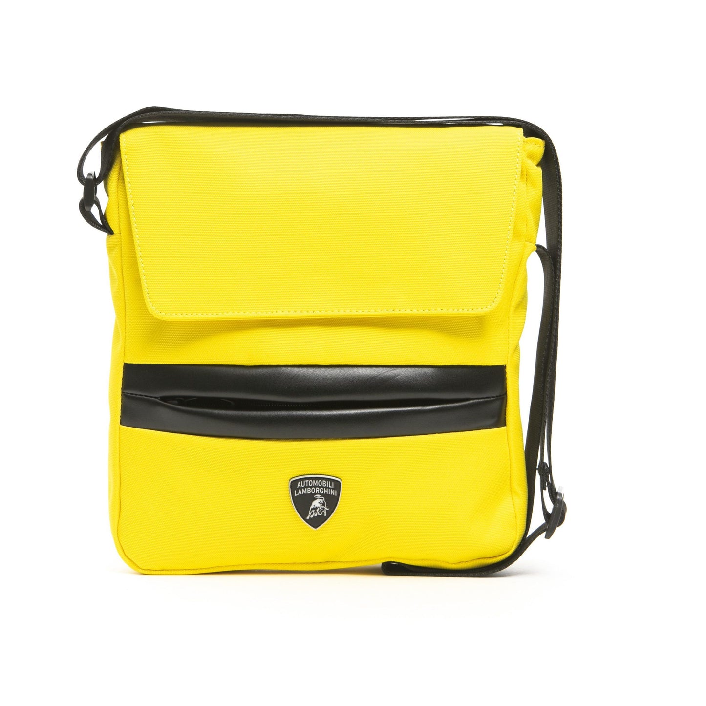 Yellow Polyester Men Messenger Bag