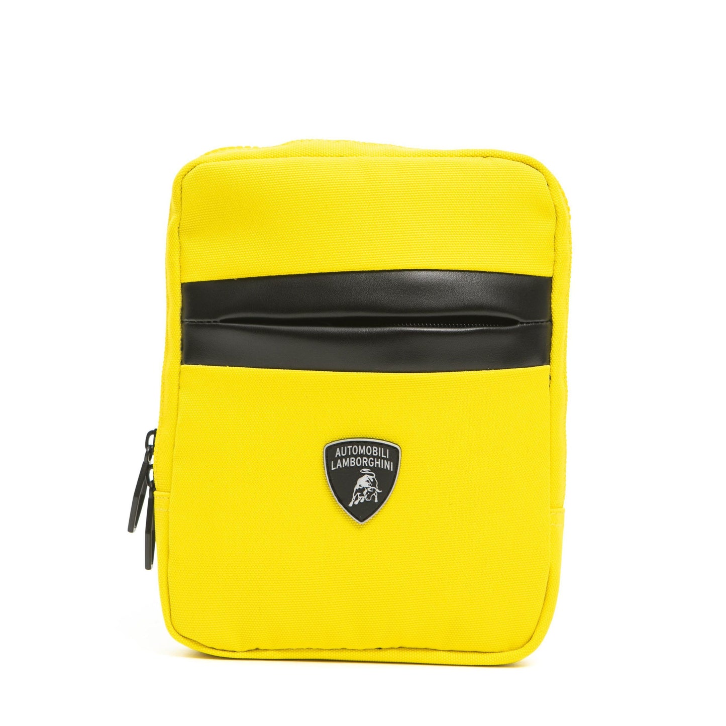 Yellow Polyester Men Messenger Bag