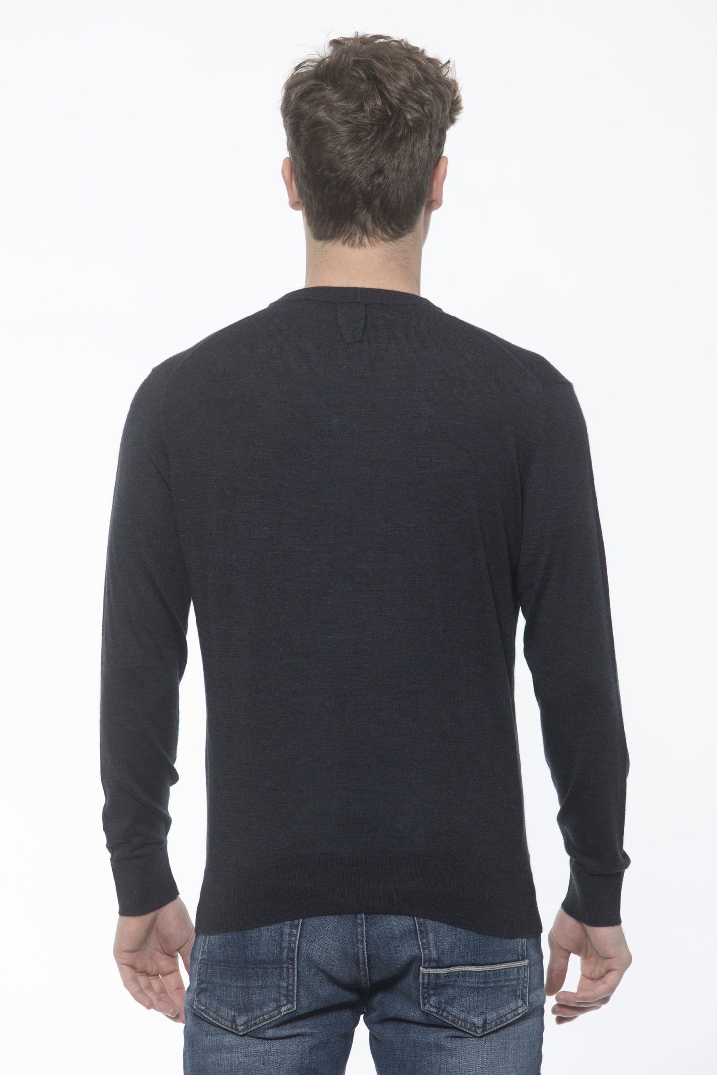 Gray Cashmere Men Sweater