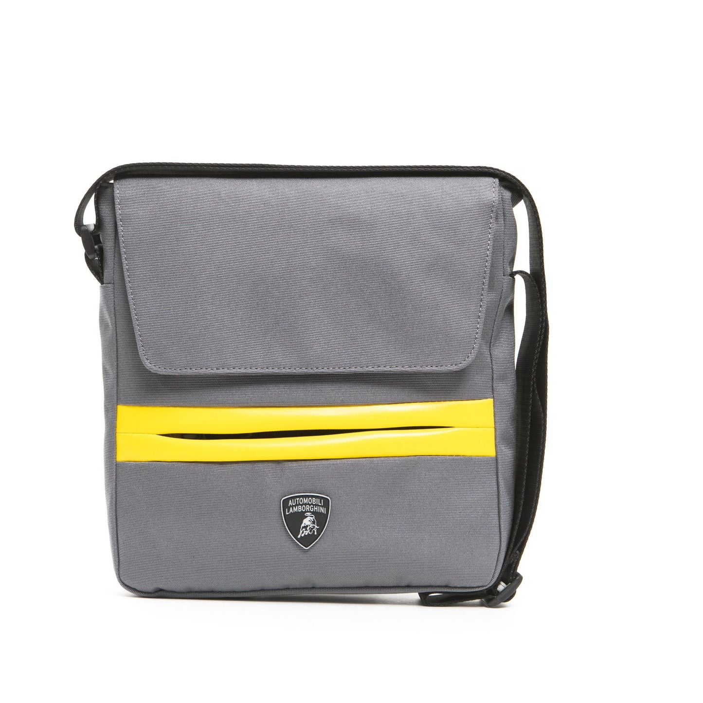 Gray Polyester Men Messenger Bag
