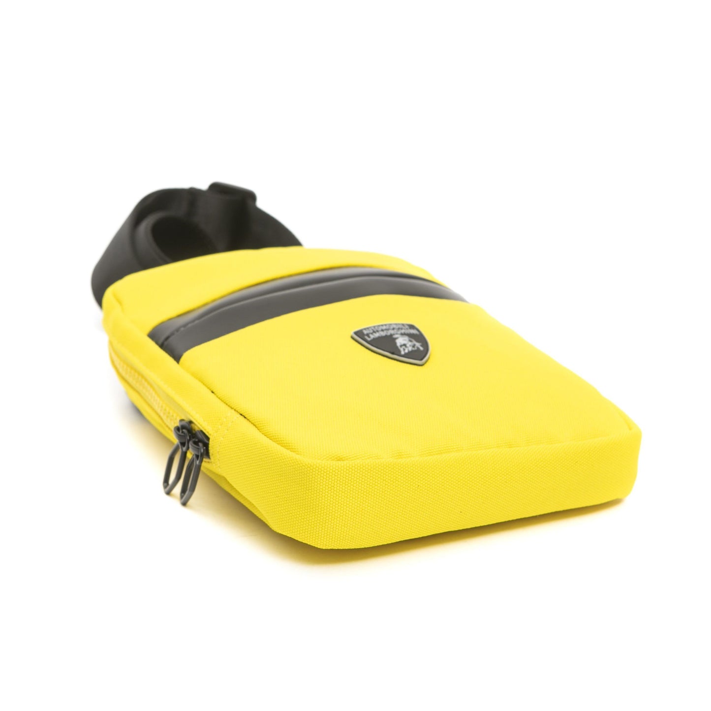 Yellow Polyester Men Messenger Bag